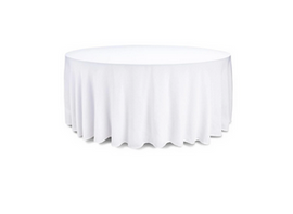 Mantel blanco redondo